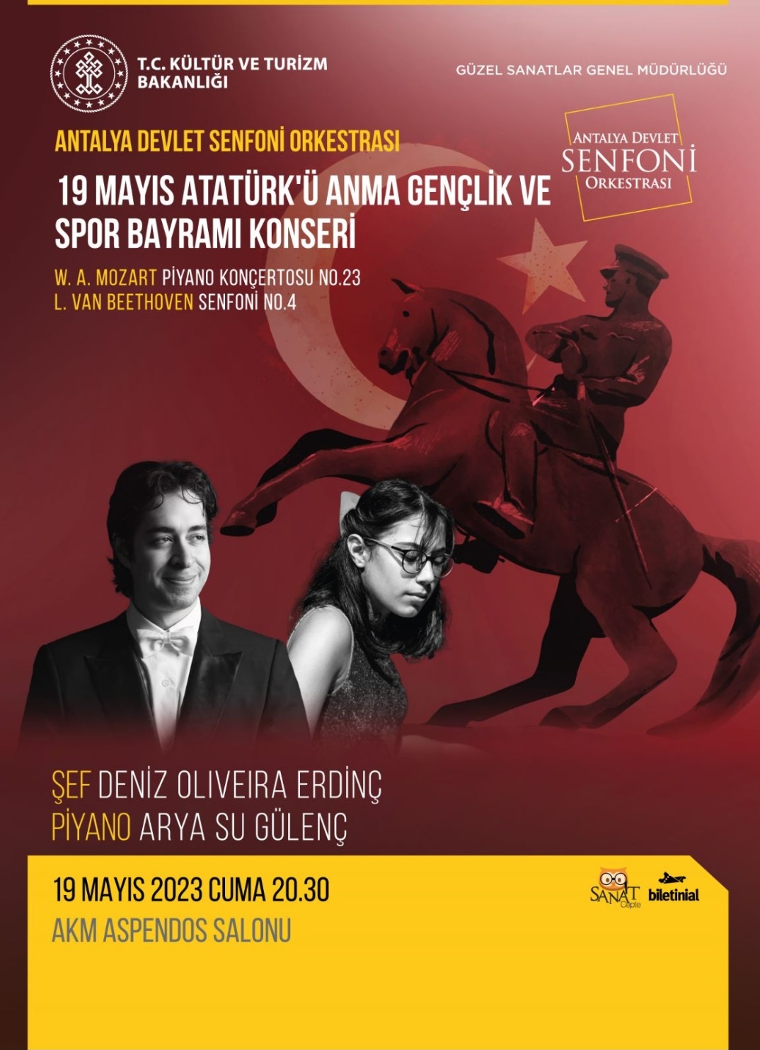 19 Mayıs Atatürk'ü Anma Gençlik ve Spor Bayramı Konseri - Antalya Devlet Senfoni Orkestrası