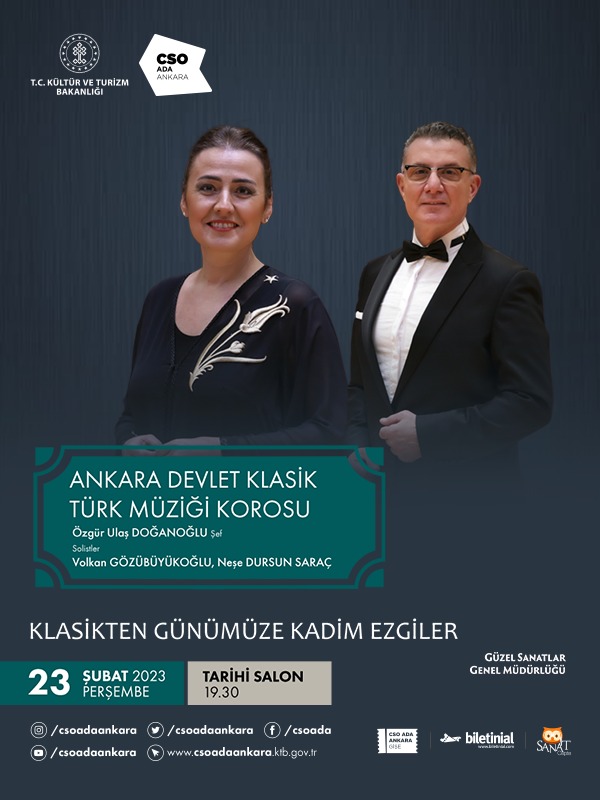 Klasikten Günümüze ‘Kadim Ezgiler’  Ankara Devlet Klâsik Türk Müziği Korosu