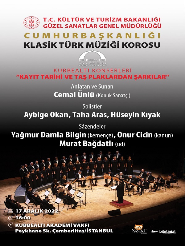 Kubbealtı Konserleri "Kayıt Tarihi ve Taş Plaklardan Şarkılar"-Cumhurbaşkanlığı Klasik Türk Müziği K