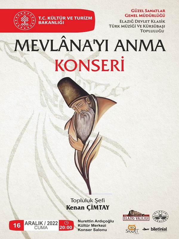 Mevlanayı Anma Konseri -Elazığ Devlet Klasik Türk Müziği ve Kürsübaşı Topluluğu