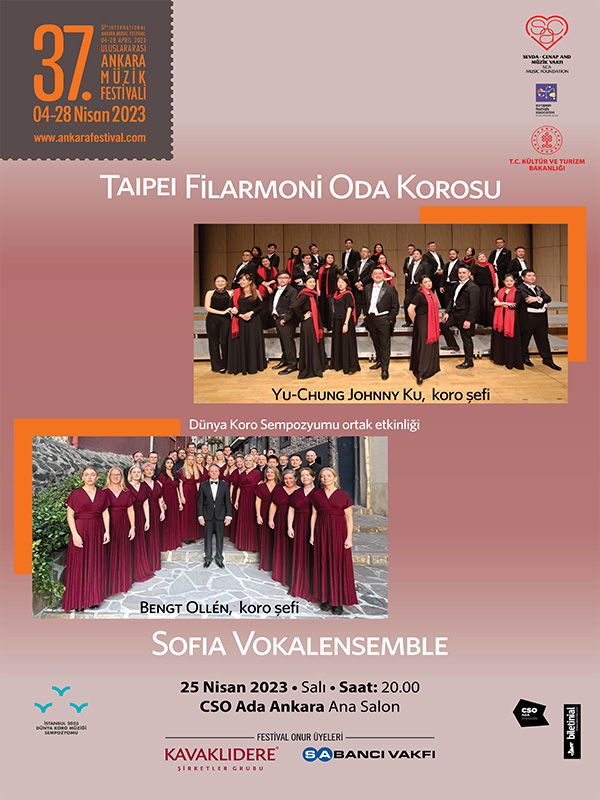 37.Uluslararası Ankara Müzik Festivali – Taipei Filarmoni Oda Korosu Sofia Vokalensemble